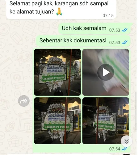 Pengiriman Papan Bunga Selamat Bae